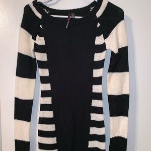 Black and white winter dress